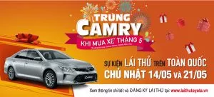 Read More About The Article Khuyến Mãi Toyota: Trúng Toyota Camry 2.5 G Khi Mua Xe Toyota