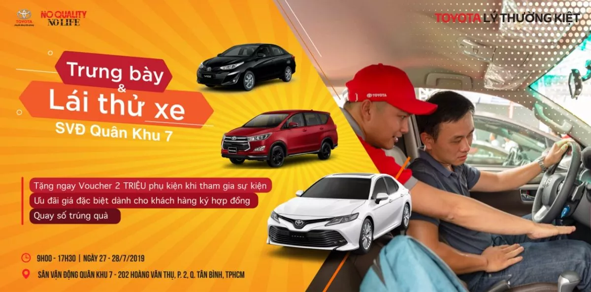 You Are Currently Viewing Sự Kiện Trưng Bày Và Lái Thử Xe Toyota Tại Svđ Quân Khu 7 Ngày 27, 28 /07/2019