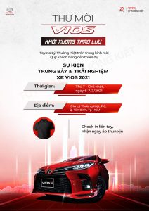 Read more about the article Thư mời tham dự Sự kiện trưng bày và trải nghiệm Toyota Vios 2021