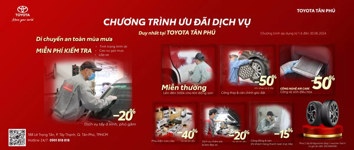 You Are Currently Viewing Ưu Đãi Ngập Tràn – An Toàn Mùa Mưa Cùng Toyota Tân Phú