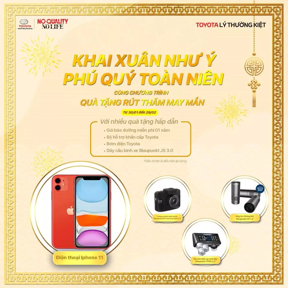 Khai Xuân Như Ý - Phú Quý Toàn Niên, Bốc Thăm Cơ Hội Trúng Iphone 11 Khi Mua Xe Trong Tháng 2/2020