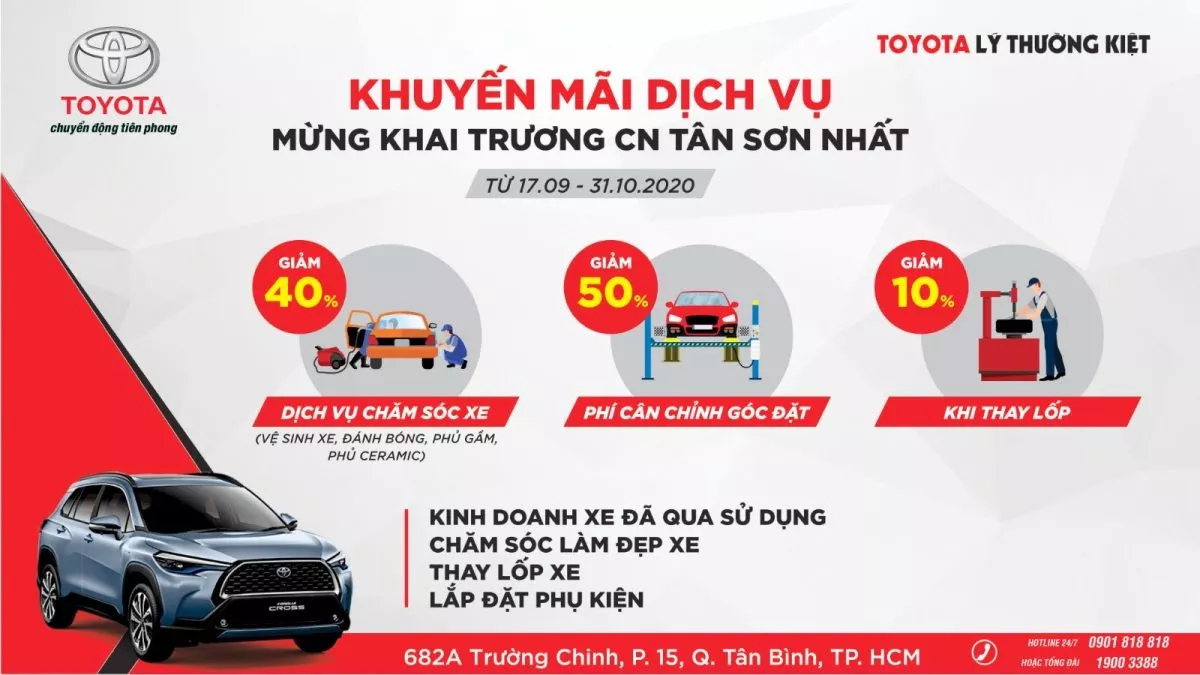 Toyota Lý Thường Kiệt Khai Trương Chi Nhánh Thứ 4: Toyota Lý Thường Kiệt–Cn Tân Sơn Nhất Tiêu Chuẩn 3S