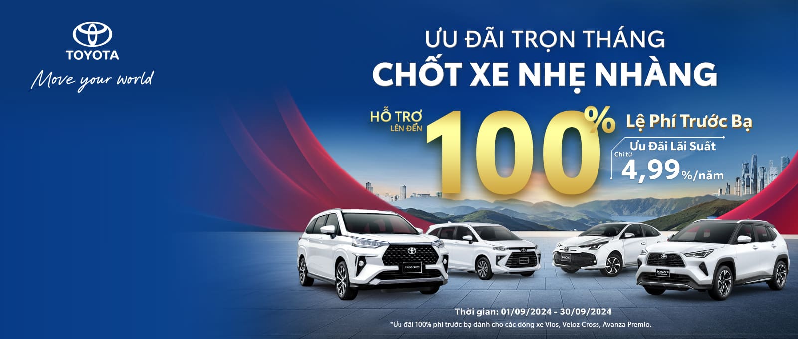 Toyota Tân Phú Khuyến Mãi 100% trước bạ