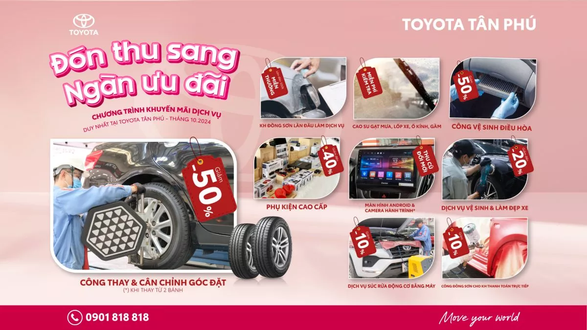 Read More About The Article Đón Thu Sang – Ngàn Ưu Đãi Chăm Sóc Xe Tại Toyota Tân Phú