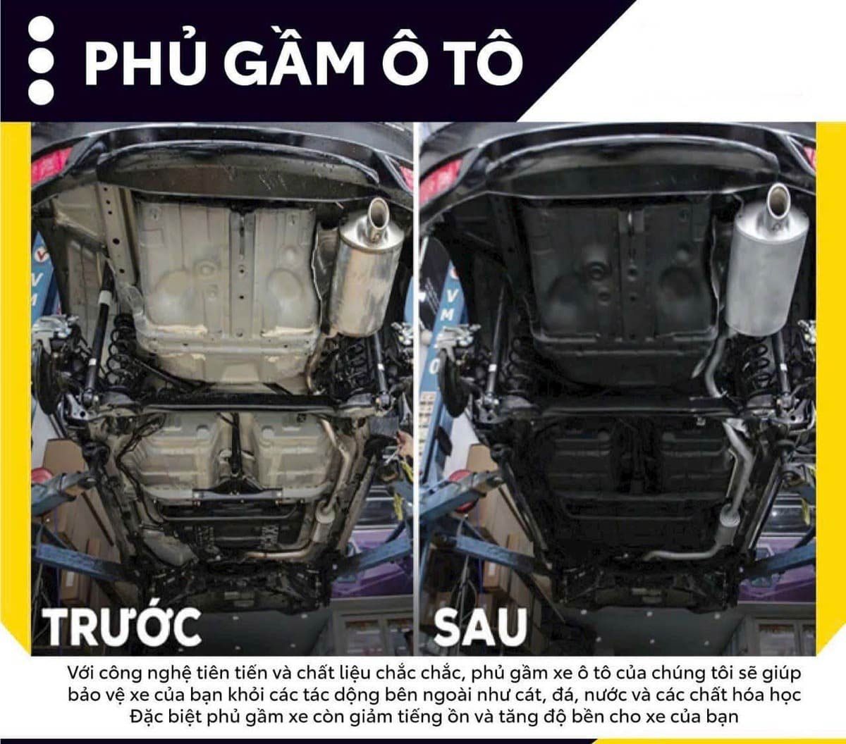 Chăm Sóc Xe Hơi - Trước và Sau khi Phủ Gầm Xe Ô Tô