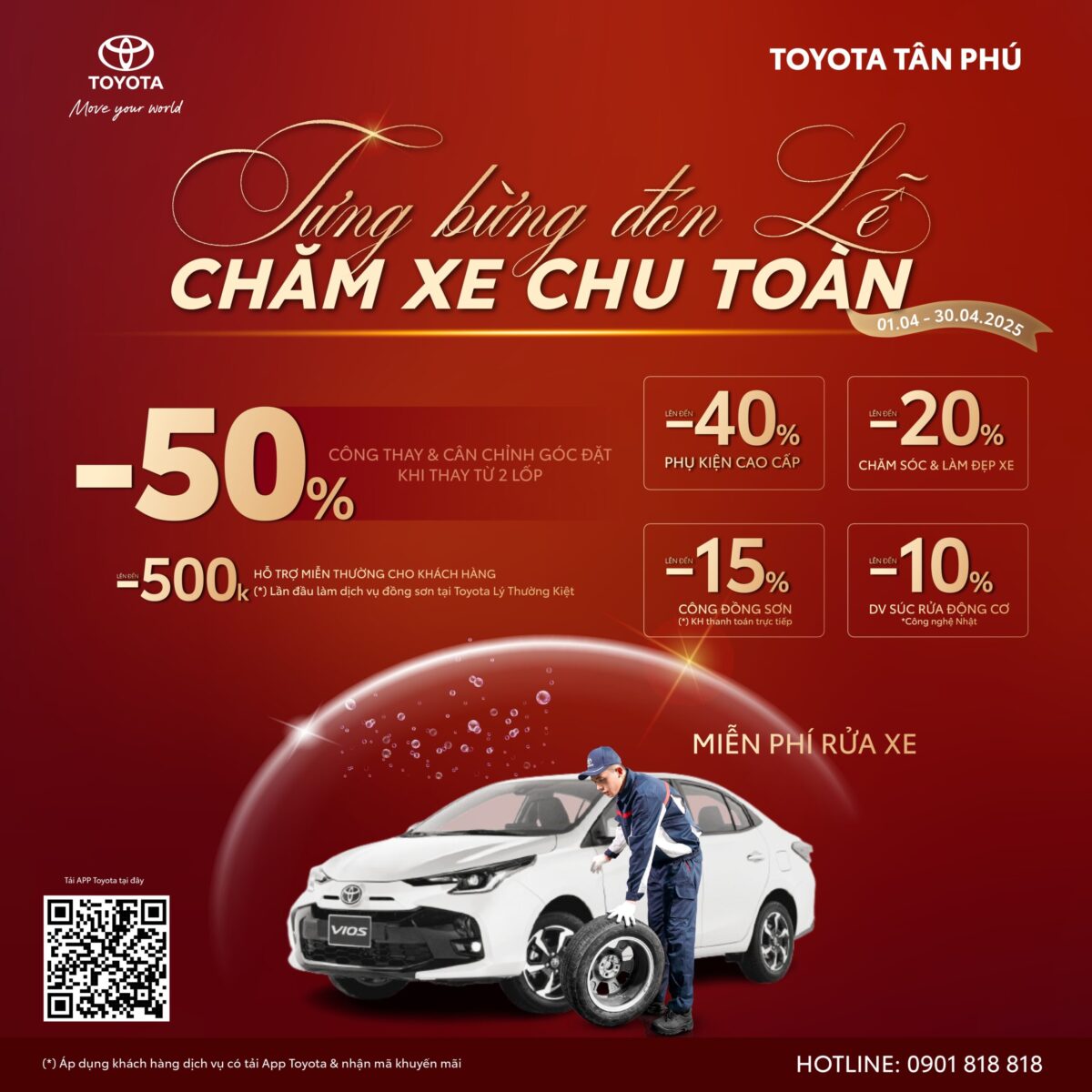 ưu đãi bảo dưỡng toyota tân phú tháng 4 2025