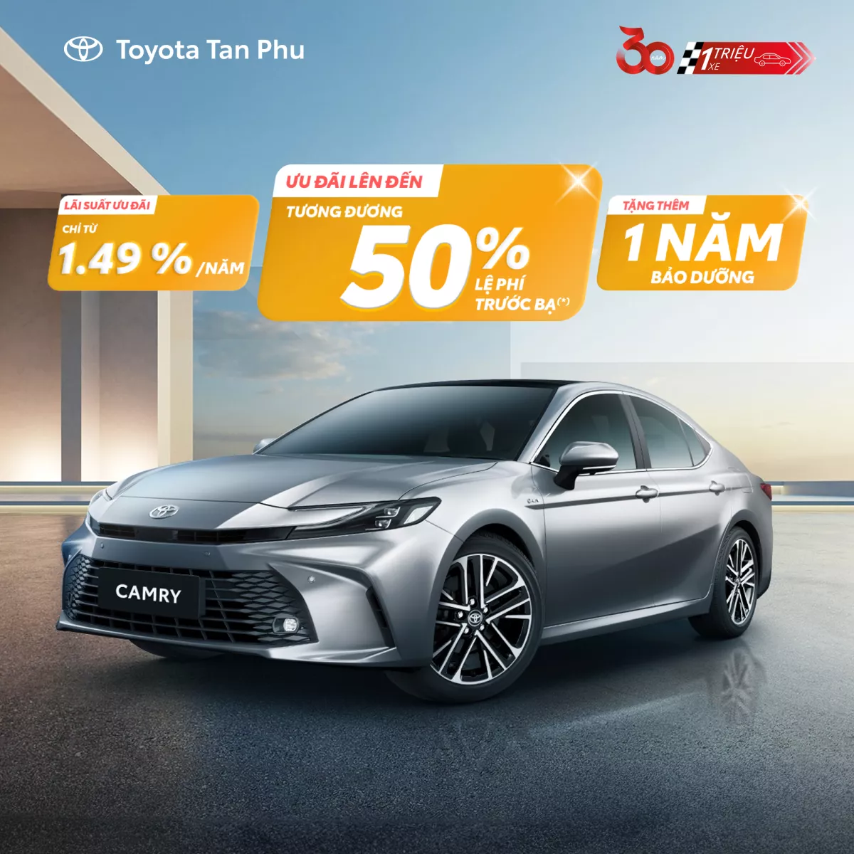 Toyota Camry 2025 – Ưu Đãi Khủng Lên Đến 60 Triệu Đồng