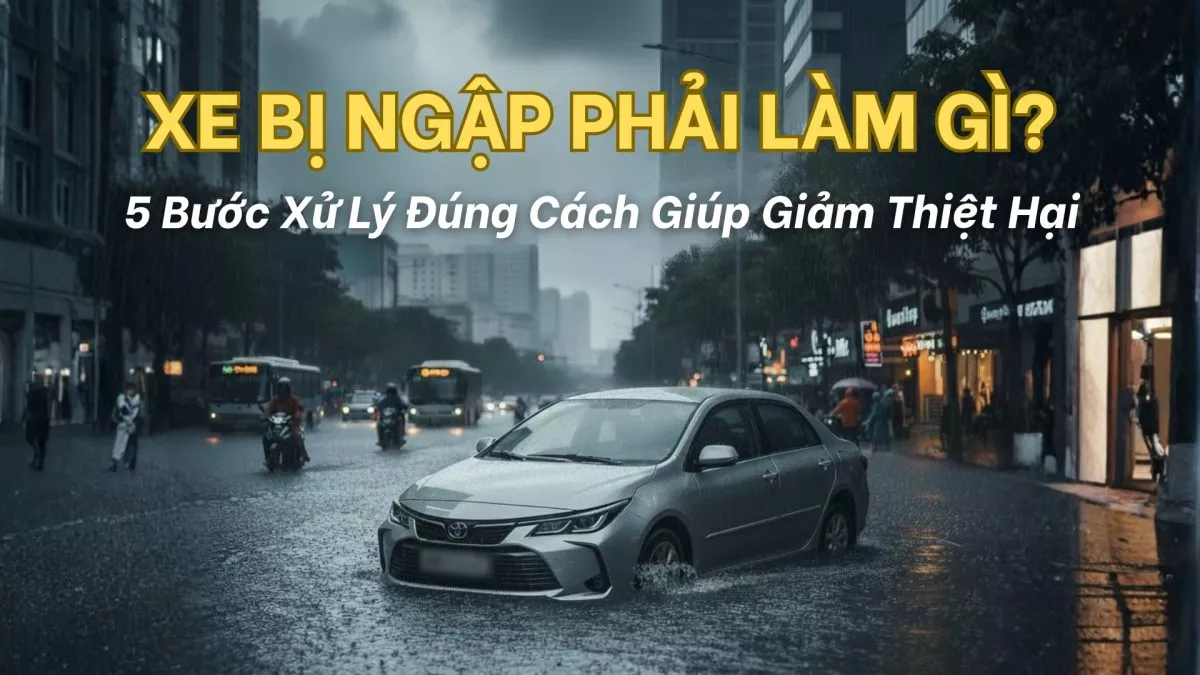 Xe Bị Ngập Nước Phải Làm Gì? 5 Bước Xử Lý Đúng Cách Giúp Giảm Thiệt Hại