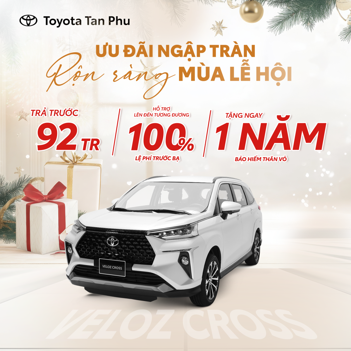 Ưu đãi Toyota Veloz Cross kèm khuyến mãi