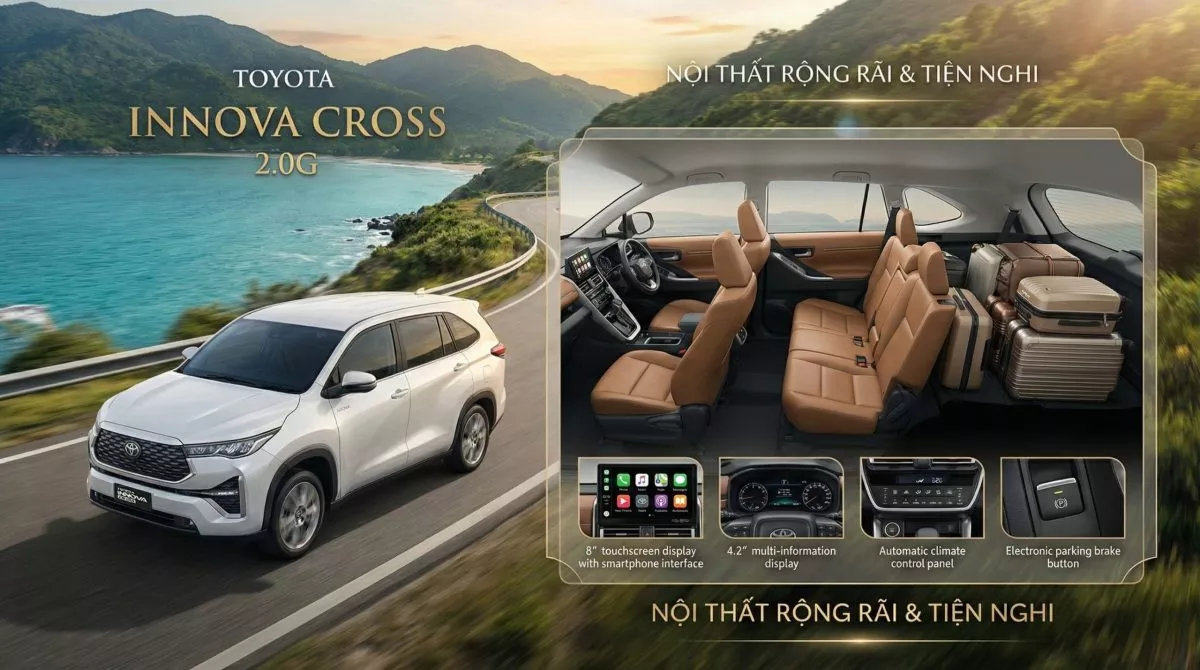 Toyota Innova Cross 2.0G 2025 – Mẫu Mpv 7 Chỗ Đa Dụng, Đậm Chất Suv Mới Nhất 4 Innova Cross 2.0G